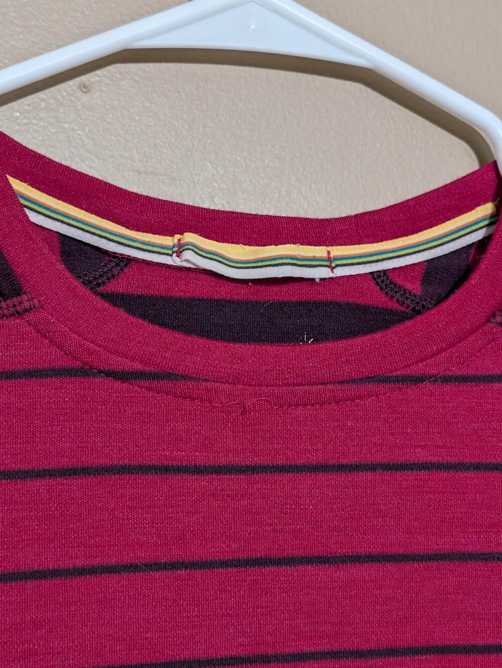 Smartwool Womens Merino Wool Long Sleeve Base Layer Top Magenta Striped XS - Picture 5 of 5
